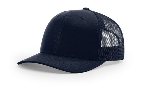 Richardson 112Y Youth Leather Patch Hats Von Burton Supply Co. Navy