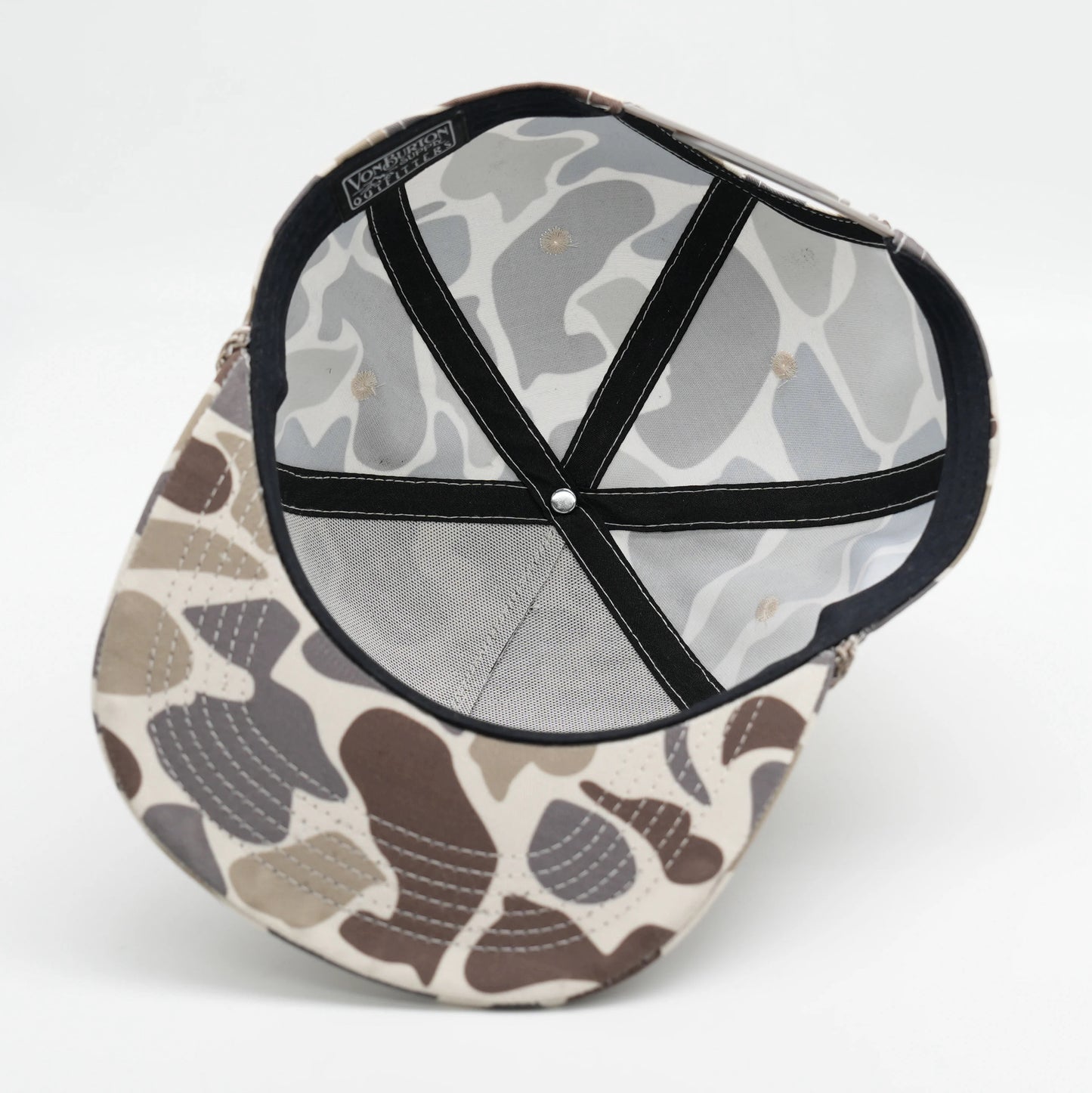 Custom Steelhead Creeper Duck Camo Five Panel Rope Hat Camo Rope Hat Von Burton Supply