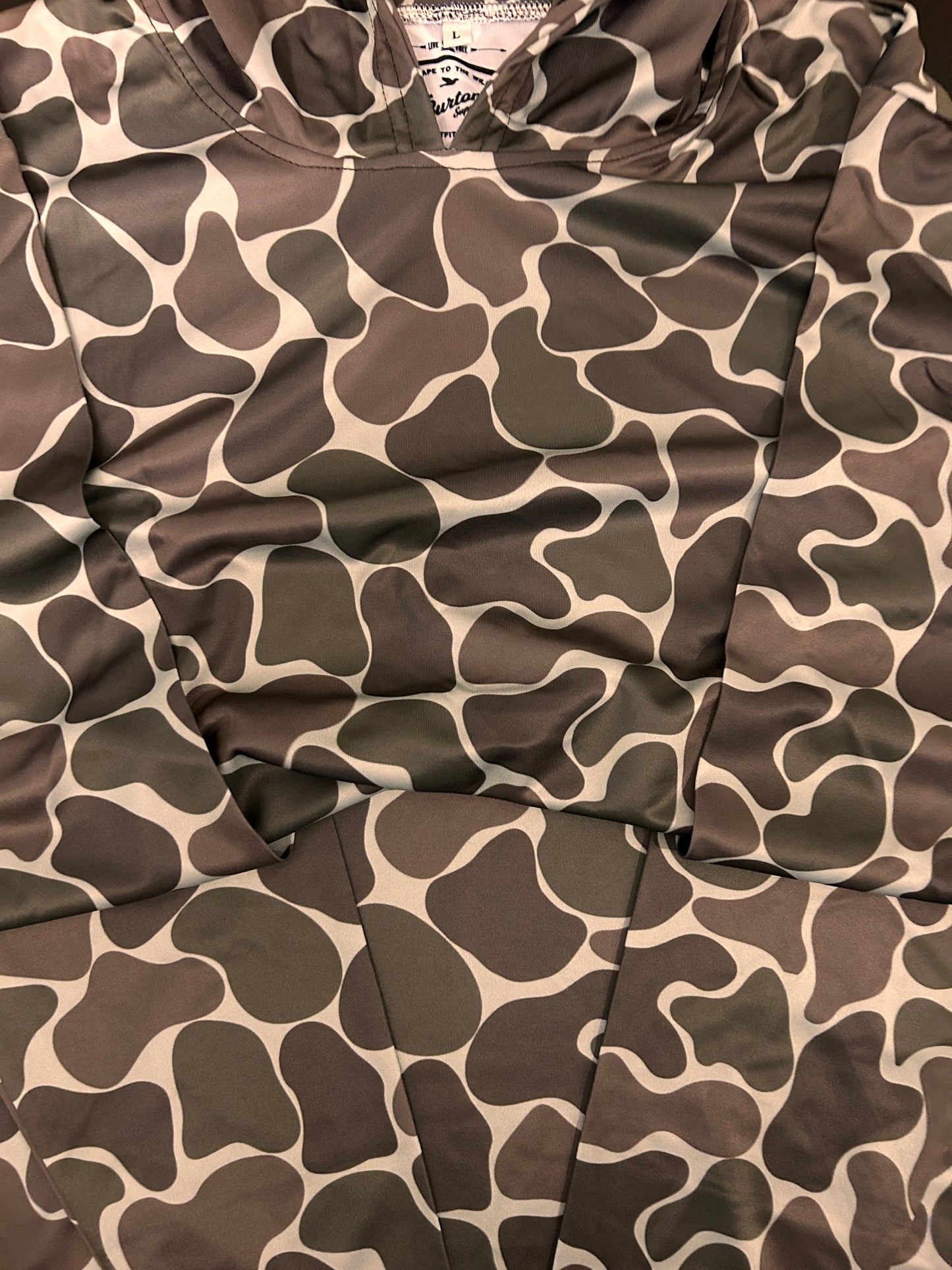 Stone Creeper Duck Camo Longsleeve Hooded Shirt Duck Camo Long-sleeve Hooded Shirt Von Burton Supply