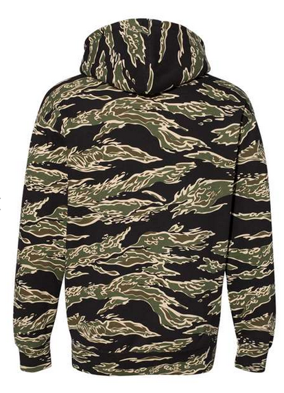 Vintage Tiger Camo Hoodie Tiger Camo Hooded Sweatshirt Independent Trading Co.