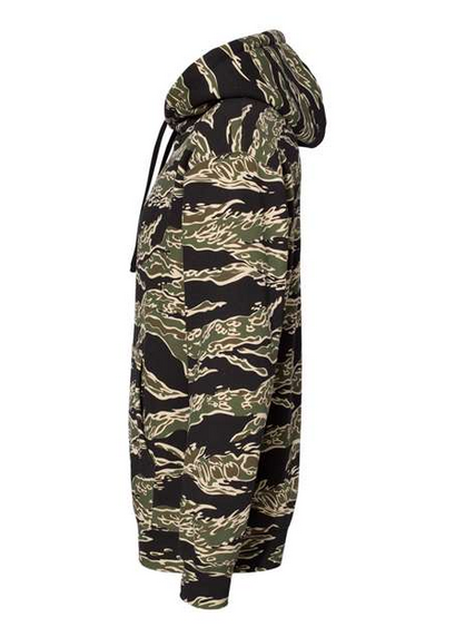 Vintage Tiger Camo Hoodie Tiger Camo Hooded Sweatshirt Independent Trading Co.