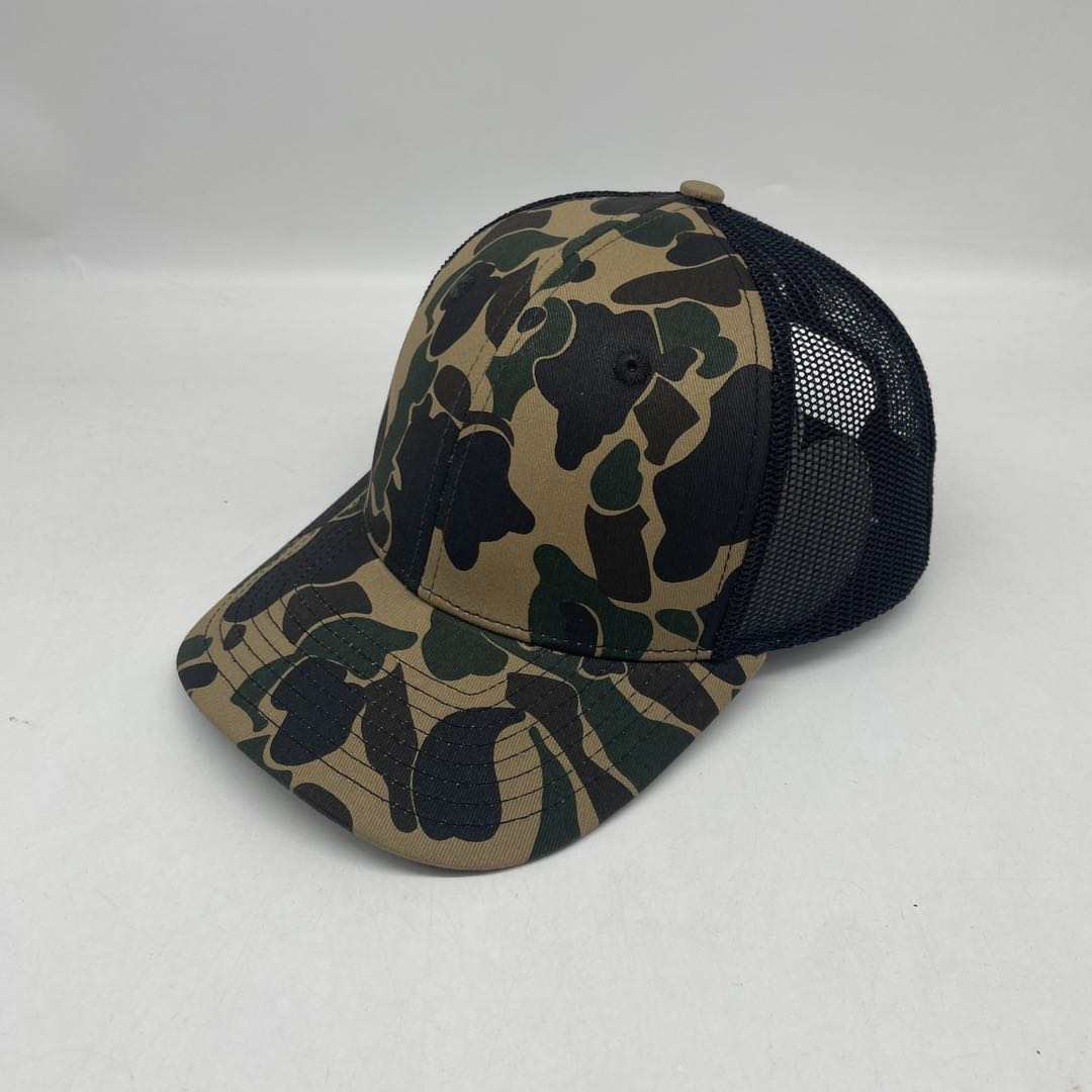 Retro Duck Camo 6 Panel Trucker Hat Platte River Camo Hat Von Burton Supply