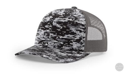 Richardson 112 P Leather Patch Hat Von Burton Supply Black Dig Camo