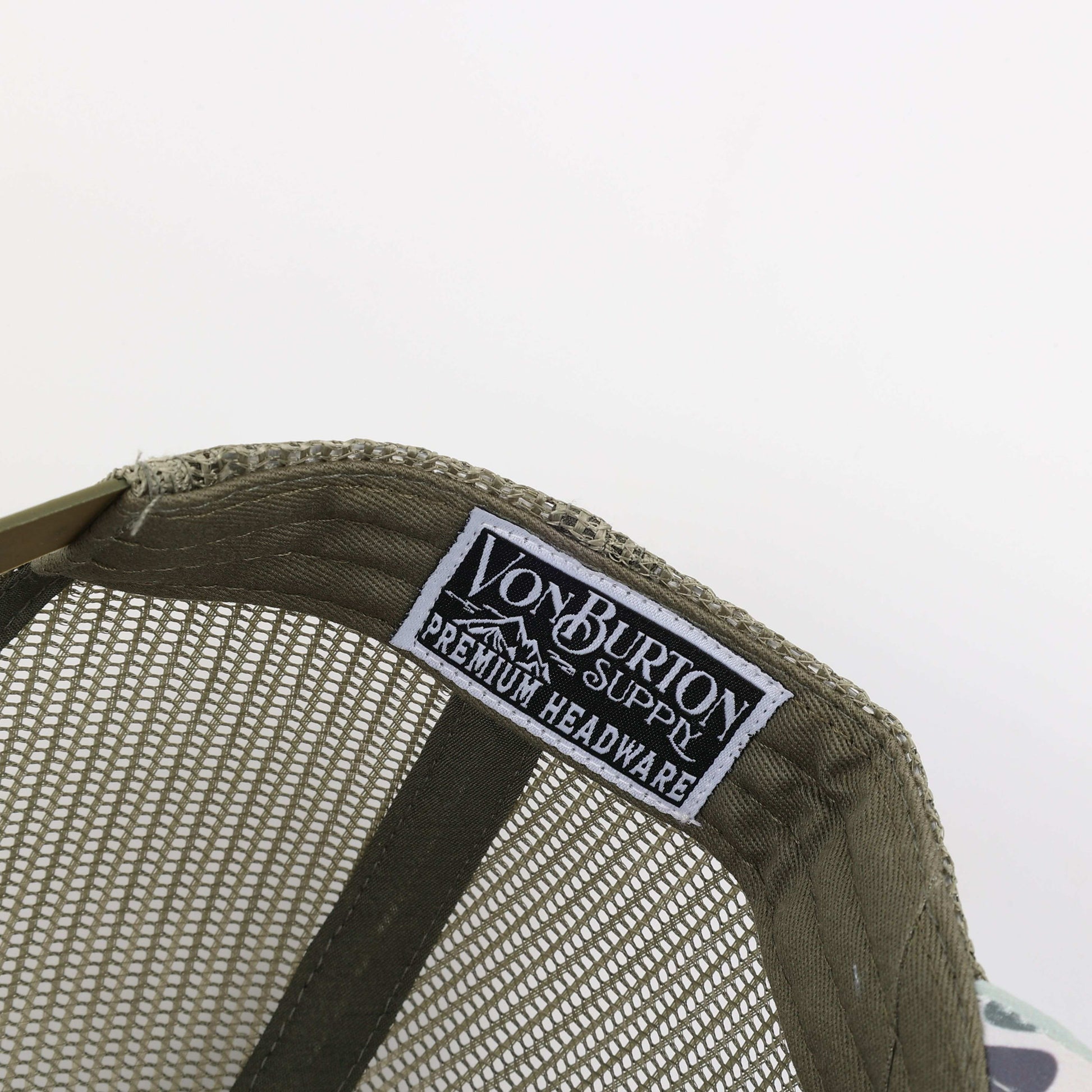 Duck Camo Trucker Hat Marsh Creeper Sage Von Burton Supply