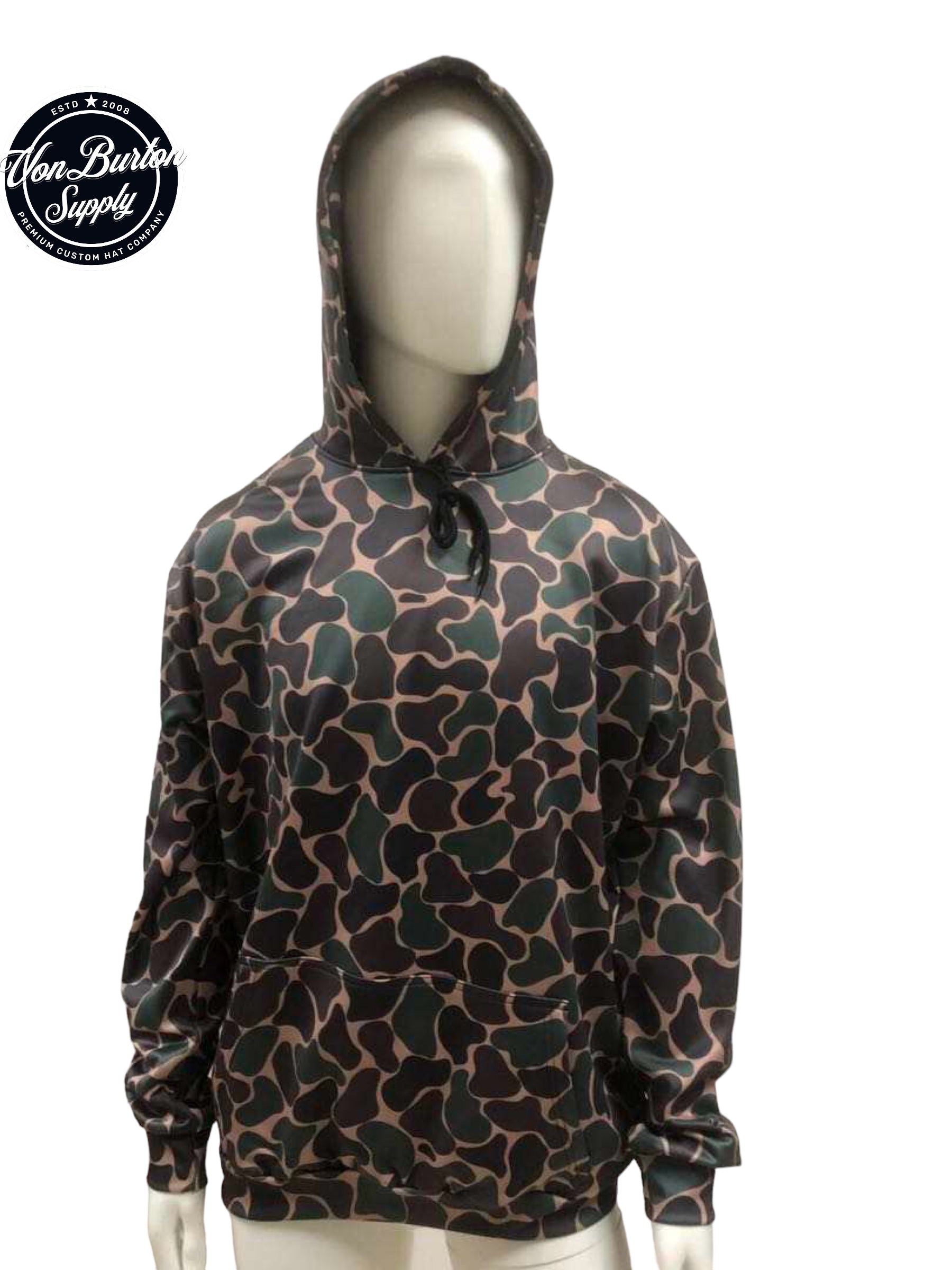 Vintage Duck Camo Hoodie Rocky Creeper  Von Burton Supply