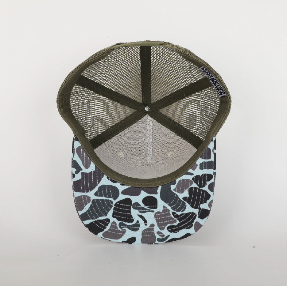 Duck Camo Leather Patch Hat Ponderosa Von Burton Supply