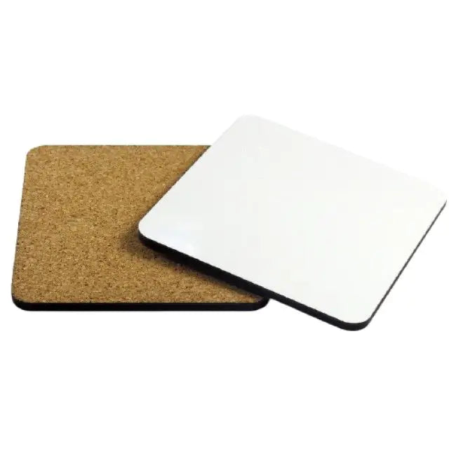 Custom Square Hardwood and Cork Mug Coaster Coaster Hardwood Cork HPN