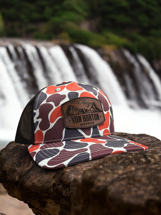 Duck Camo Five Panel Trucker Hat Puget Sound Camo Hat Von Burton Supply