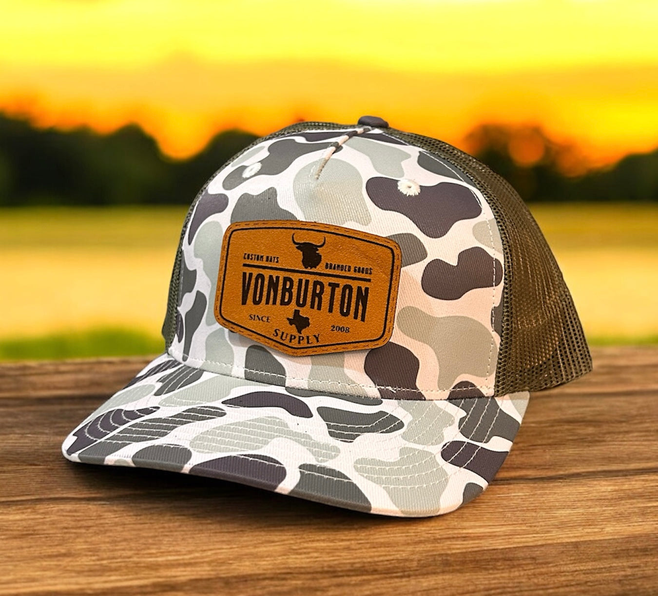 Duck Camo Five Panel Trucker Hat Marsh Creeper Hat Von Burton Supply