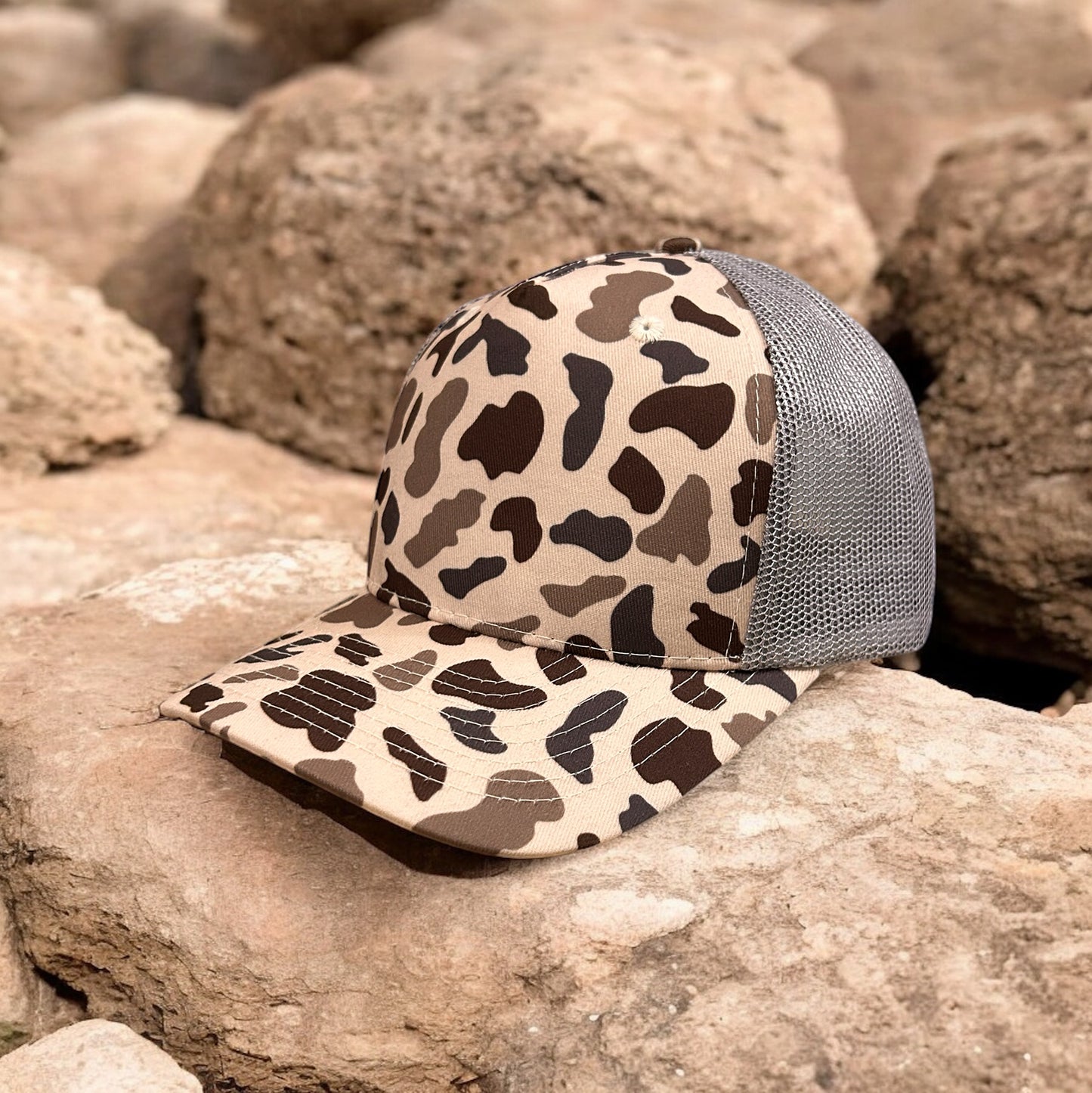 Custom Duck Camo 5 Panel Trucker Hat Camper Camo 5 Panel Hat Von Burton Supply