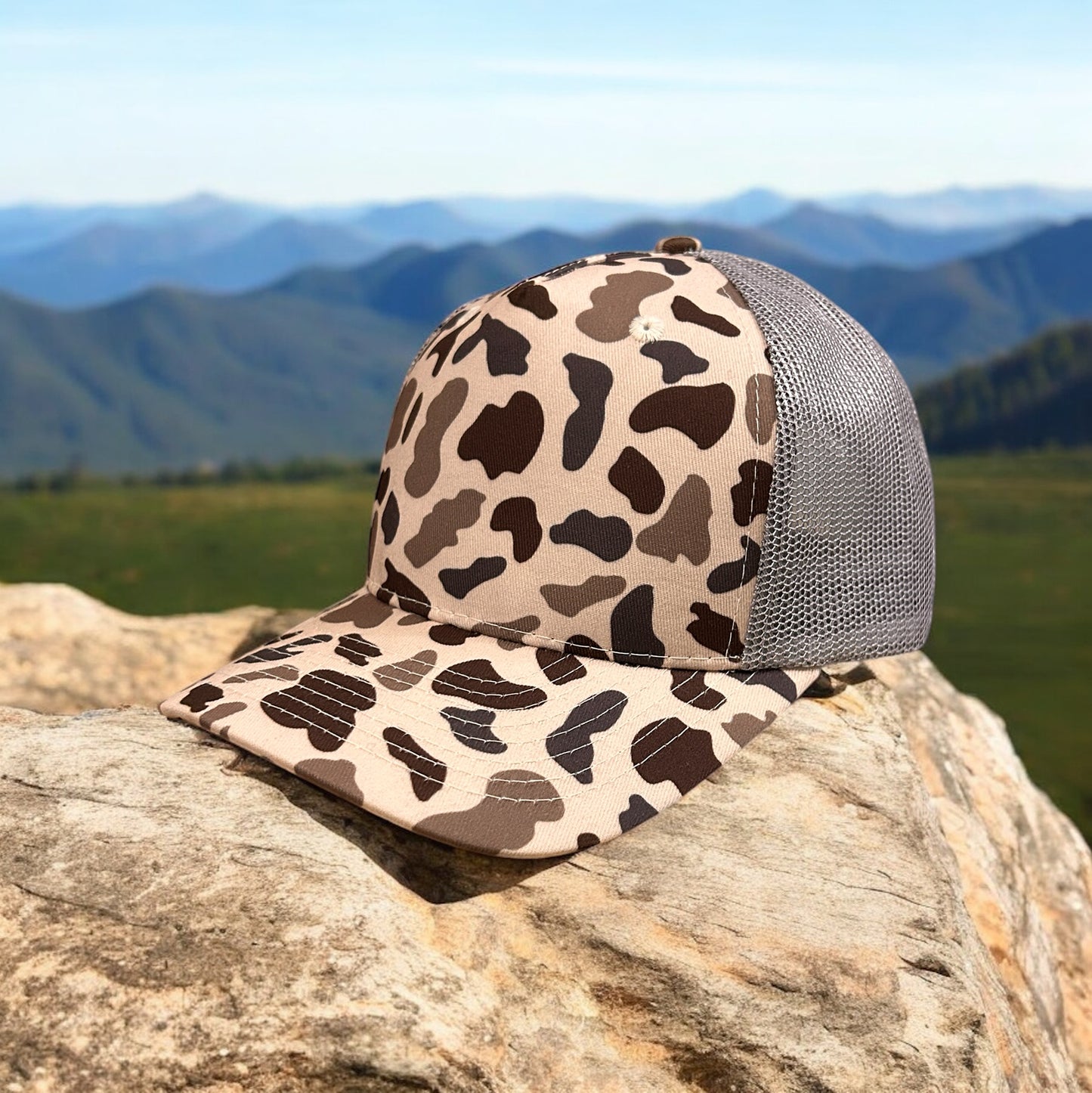 Custom Duck Camo 5 Panel Trucker Hat Camper Camo 5 Panel Hat Von Burton Supply