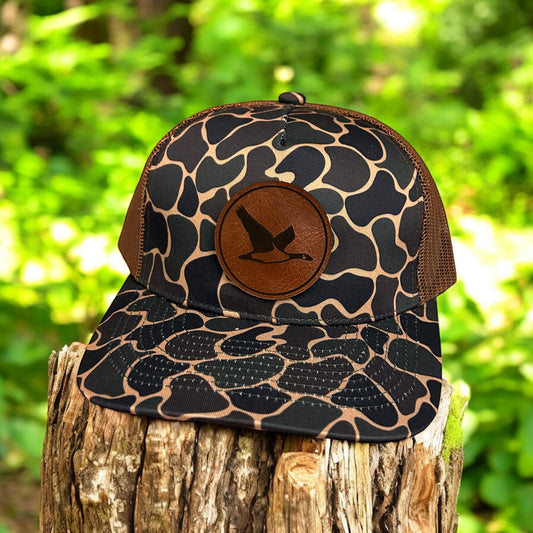 Valley Creeper Duck Camo Hat Goose Patch Texas Leather Patch Hats Von Burton Supply
