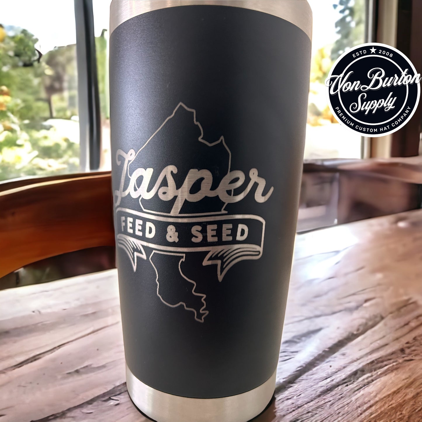Custom Engraved 20 oz Tumblers Von Burton Supply
