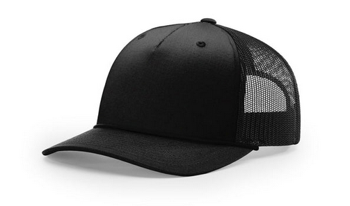 Richardson 112 FPR Leather Patch Trucker Rope Hat Richardson 112 FPR Richardson Black/Black