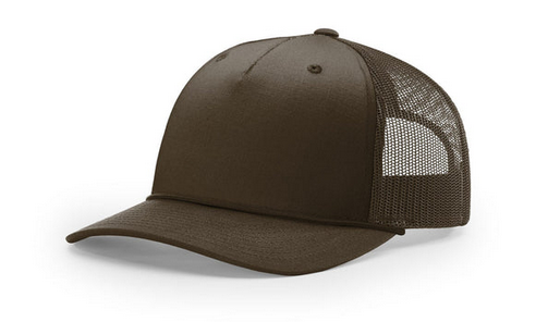 Richardson 112 FPR Leather Patch Trucker Rope Hat Richardson 112 FPR Richardson Brown/Brown