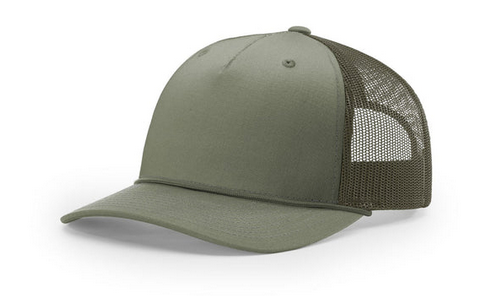Richardson 112 FPR Leather Patch Trucker Rope Hat Richardson 112 FPR Richardson Loden/Loden
