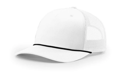 Richardson 112 FPR Leather Patch Trucker Rope Hat Richardson 112 FPR Richardson White/Black