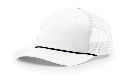 Richardson 112 FPR Leather Patch Trucker Rope Hat Richardson 112 FPR Richardson White/Navy