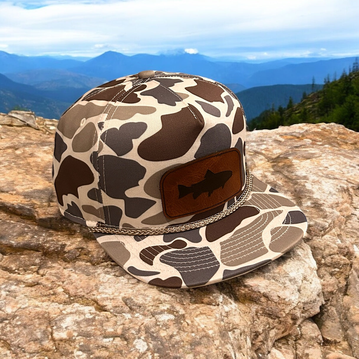 Custom Steelhead Creeper Duck Camo Five Panel Rope Hat Camo Rope Hat Von Burton Supply