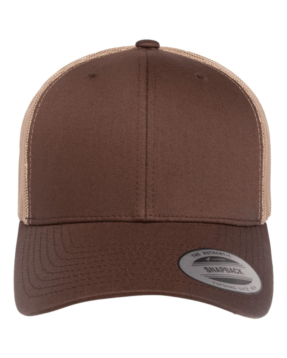 Yupoong Classics Retro Trucker Patch Hat Camo Hat Yupoong Brown/Khaki
