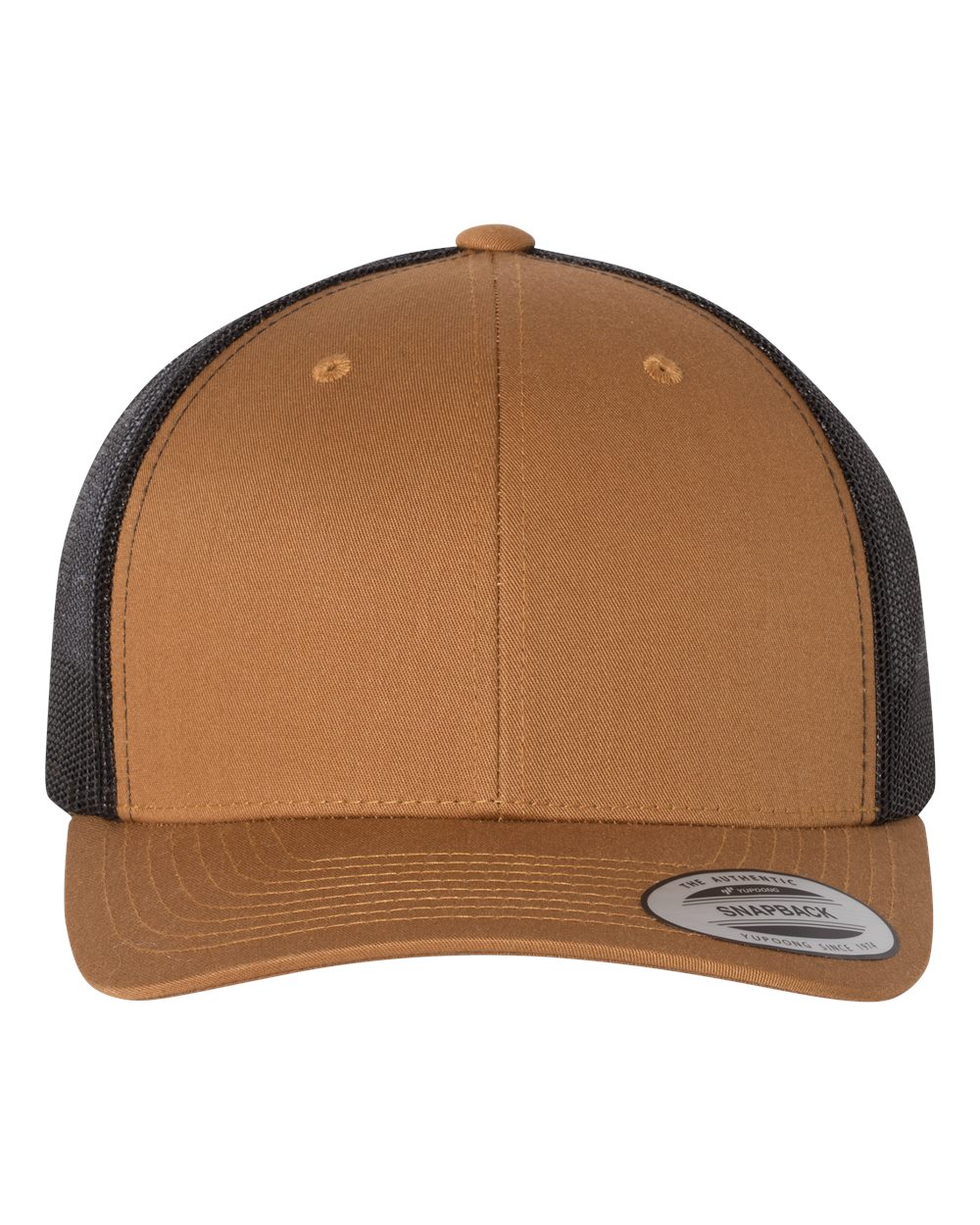 Yupoong Classics Retro Trucker Patch Hat Camo Hat Yupoong Caramel/Black
