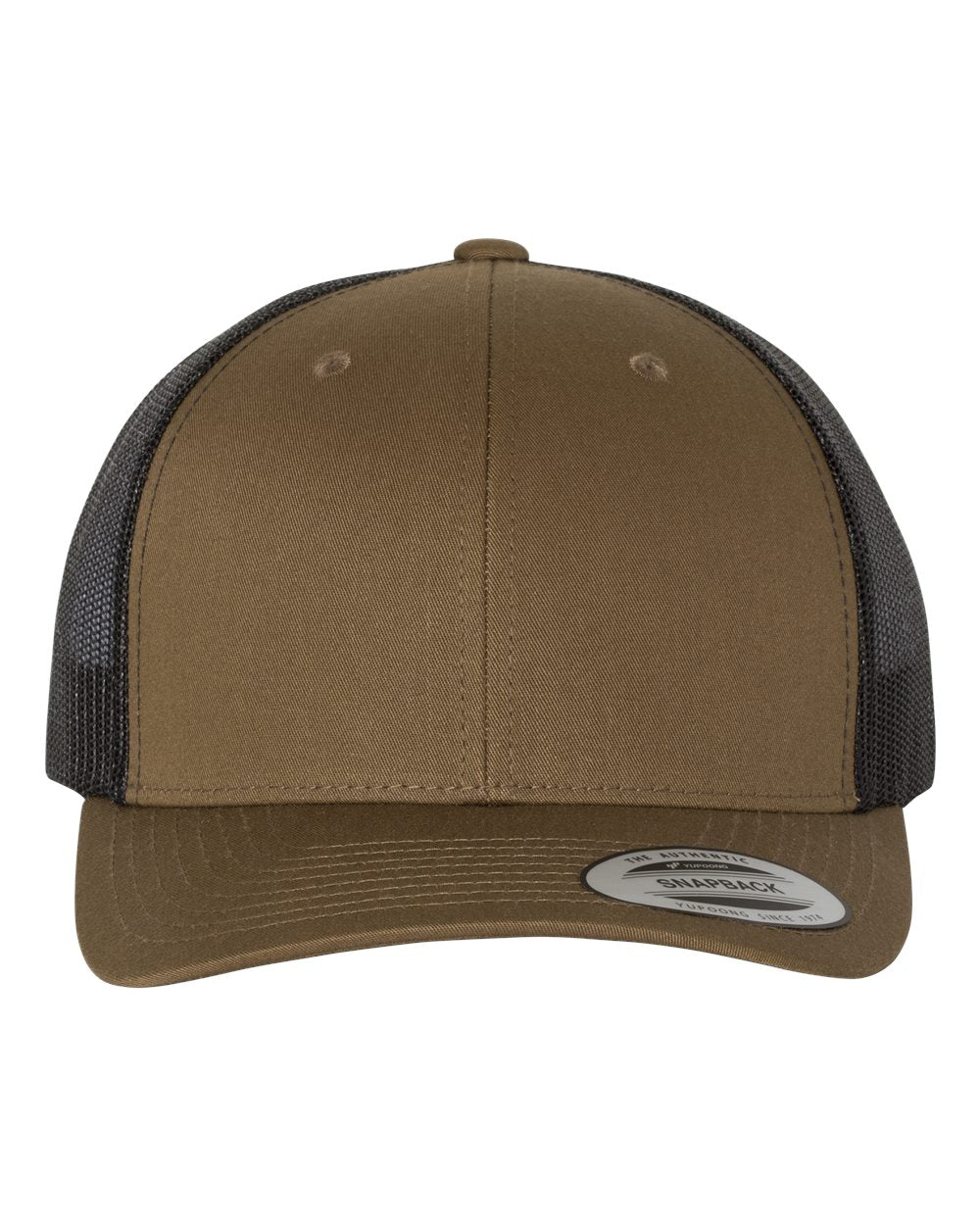 Yupoong Classics Retro Trucker Patch Hat Camo Hat Yupoong Coyote Brown/Black