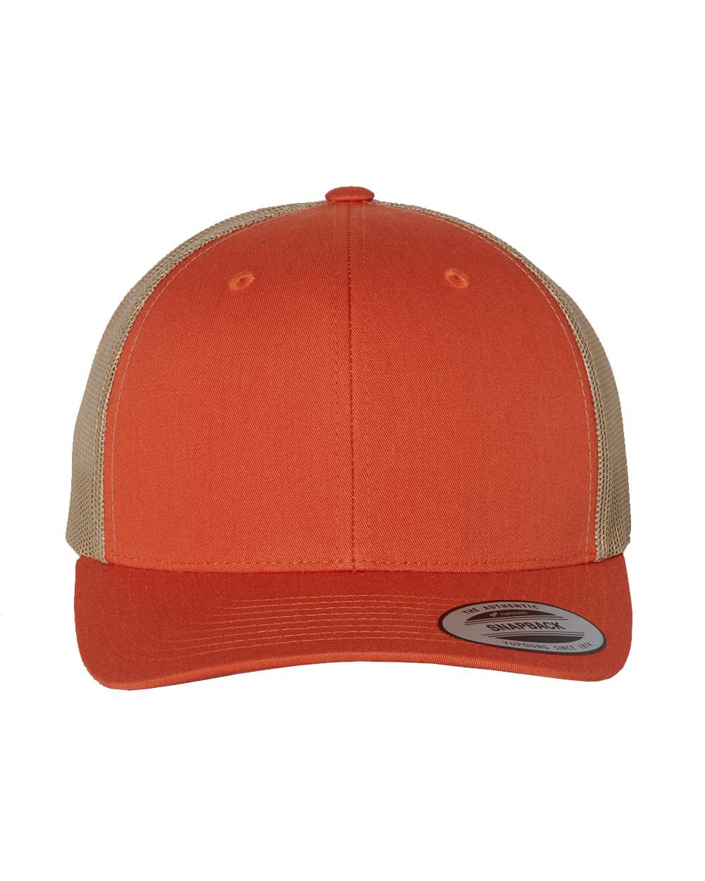 Yupoong Classics Retro Trucker Patch Hat Camo Hat Yupoong Rustic Orange/Khaki