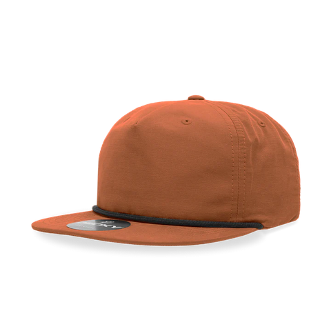 Custom Decky 6032 Leather Patch Rope Hats Rope Hat Decky Burnt Orange/Black