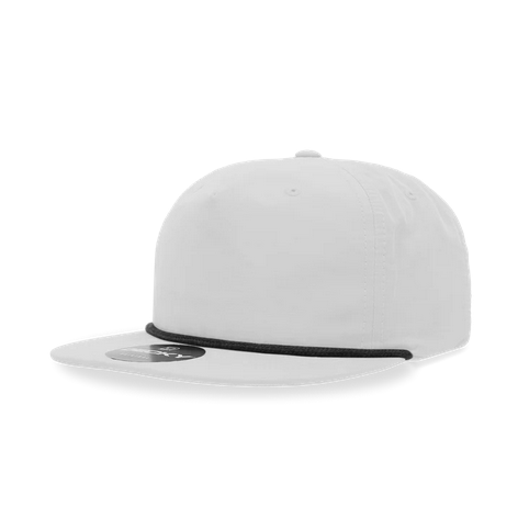 Custom Decky 6032 Leather Patch Rope Hats Rope Hat Decky White/Black