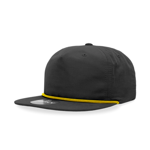 Custom Decky 6032 Leather Patch Rope Hats Rope Hat Decky Black/Gold