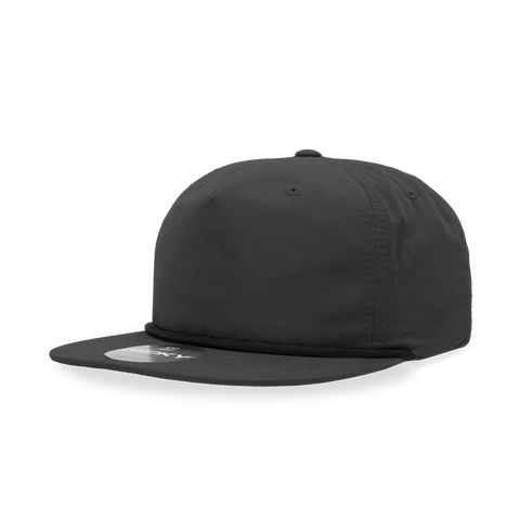 Custom Decky 6032 Leather Patch Rope Hats Rope Hat Decky Black