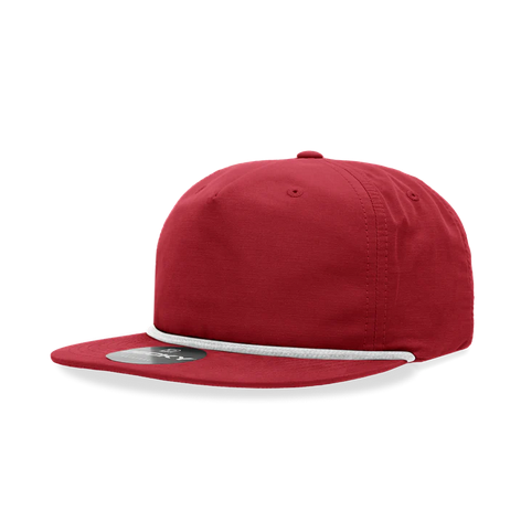 Custom Decky 6032 Leather Patch Rope Hats Rope Hat Decky Red/White