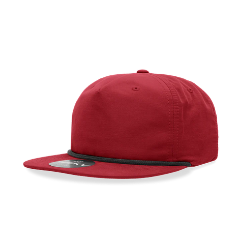Custom Decky 6032 Leather Patch Rope Hats Rope Hat Decky Red/Black