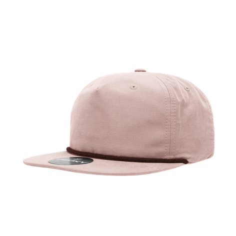 Custom Decky 6032 Leather Patch Rope Hats Rope Hat Decky Peach/Maroon