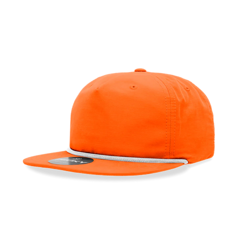 Custom Decky 6032 Leather Patch Rope Hats Rope Hat Decky Orange/White