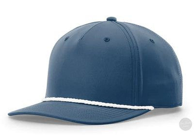 Richardson 258 FP Rope Leather Patch Hats Von Burton Supply Light Blue