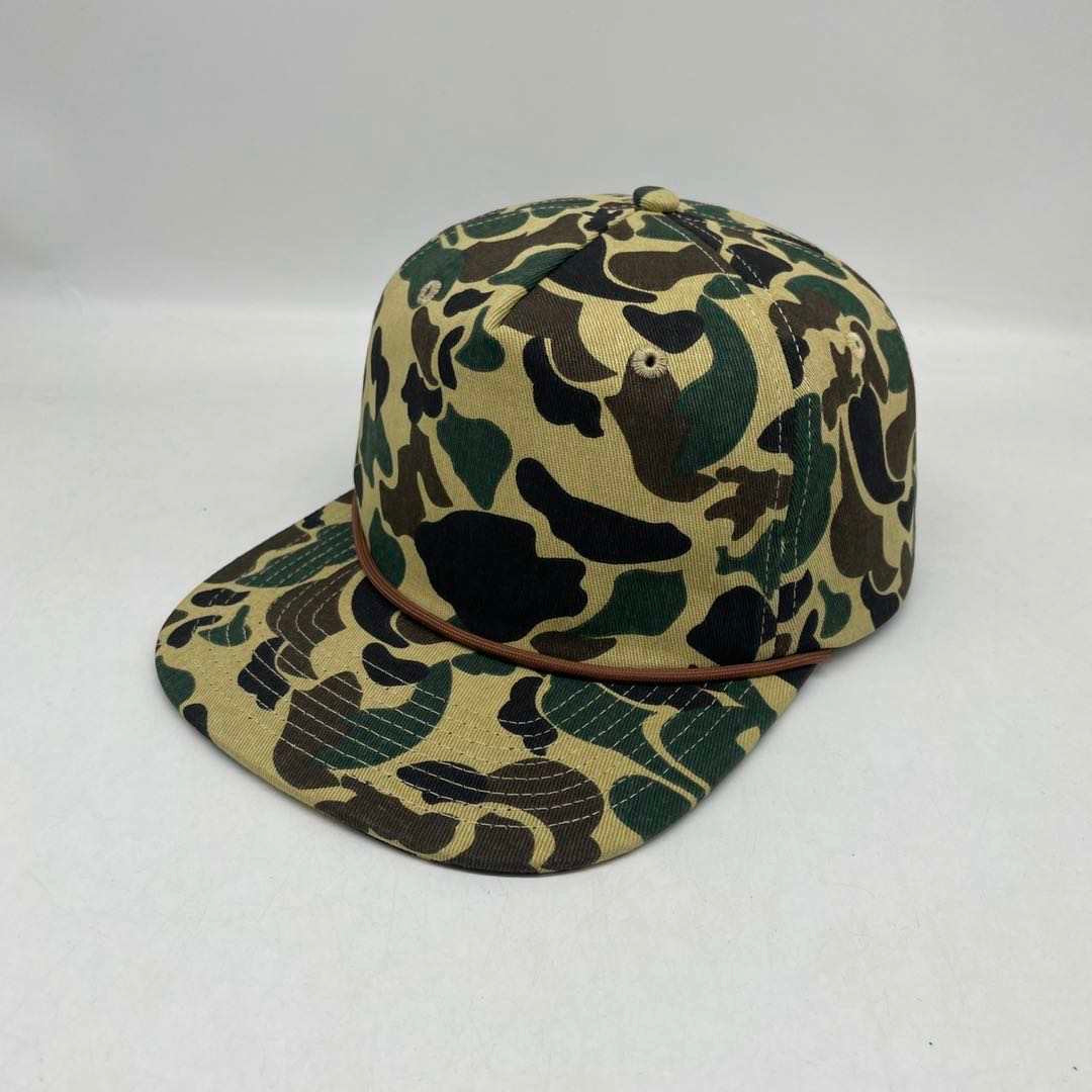 Duck Camo Rope Leather Patch Hat Aspen Camo Hat Von Burton Supply
