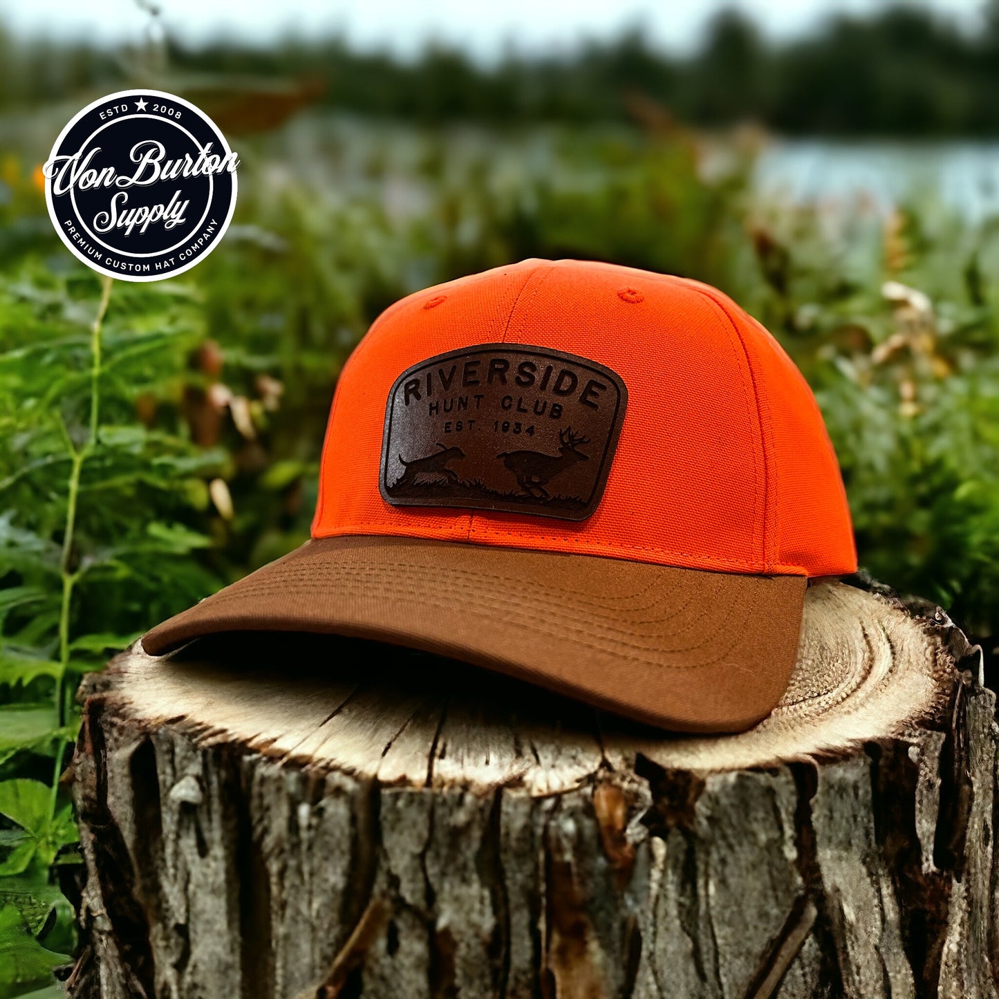 Richardson 884 Hunting Leather Patch Hats Von Burton Supply Co.