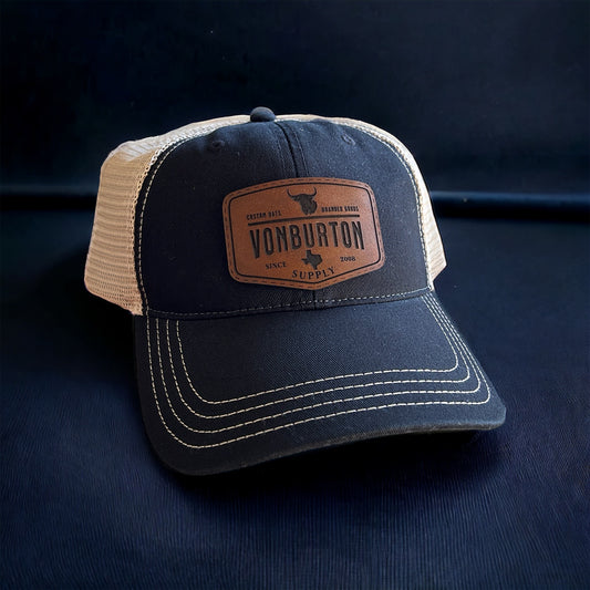 Richardson 111 Garment Washed Leather Patch Hat  Von Burton Supply