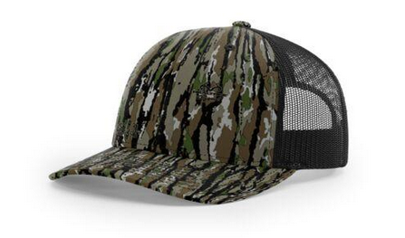 Richardson 112 PFP Duck Camo Leather Patch Hat Camo Hat Richardson Realtree Original/Black