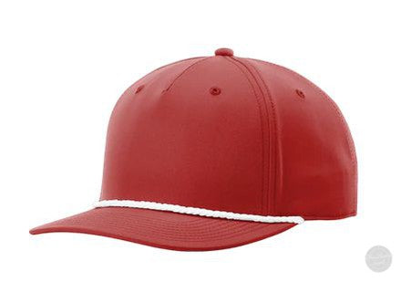 Richardson 258 FP Rope Leather Patch Hats Von Burton Supply Red
