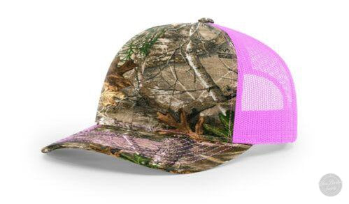 Richardson 112 P Leather Patch Hat Von Burton Supply Real Tree Neon Pink