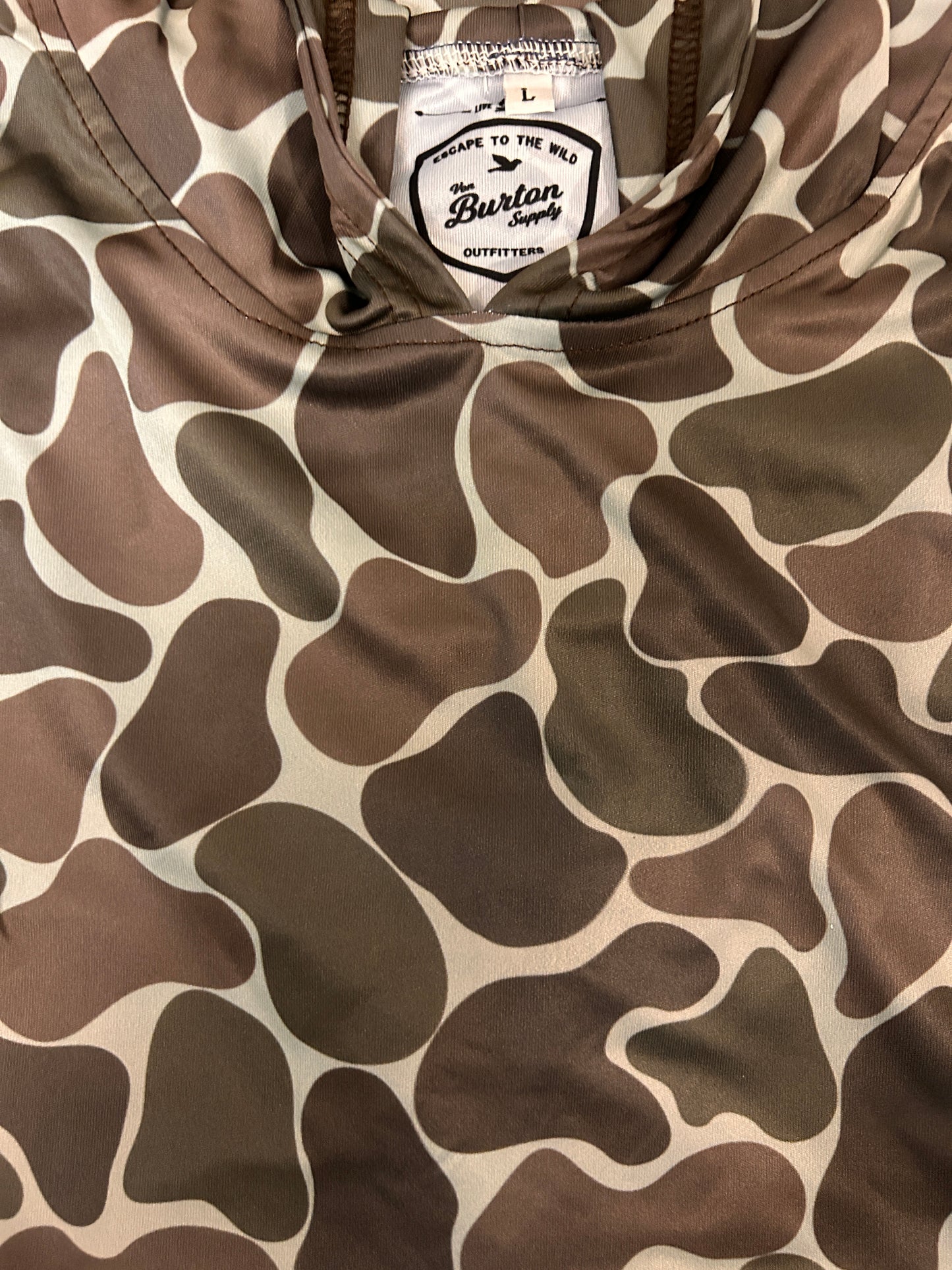 Stone Creeper Duck Camo Longsleeve Hooded Shirt Duck Camo Long-sleeve Hooded Shirt Von Burton Supply