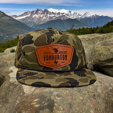 Vintage Duck Camo Rope Hat Platte Von Burton Supply