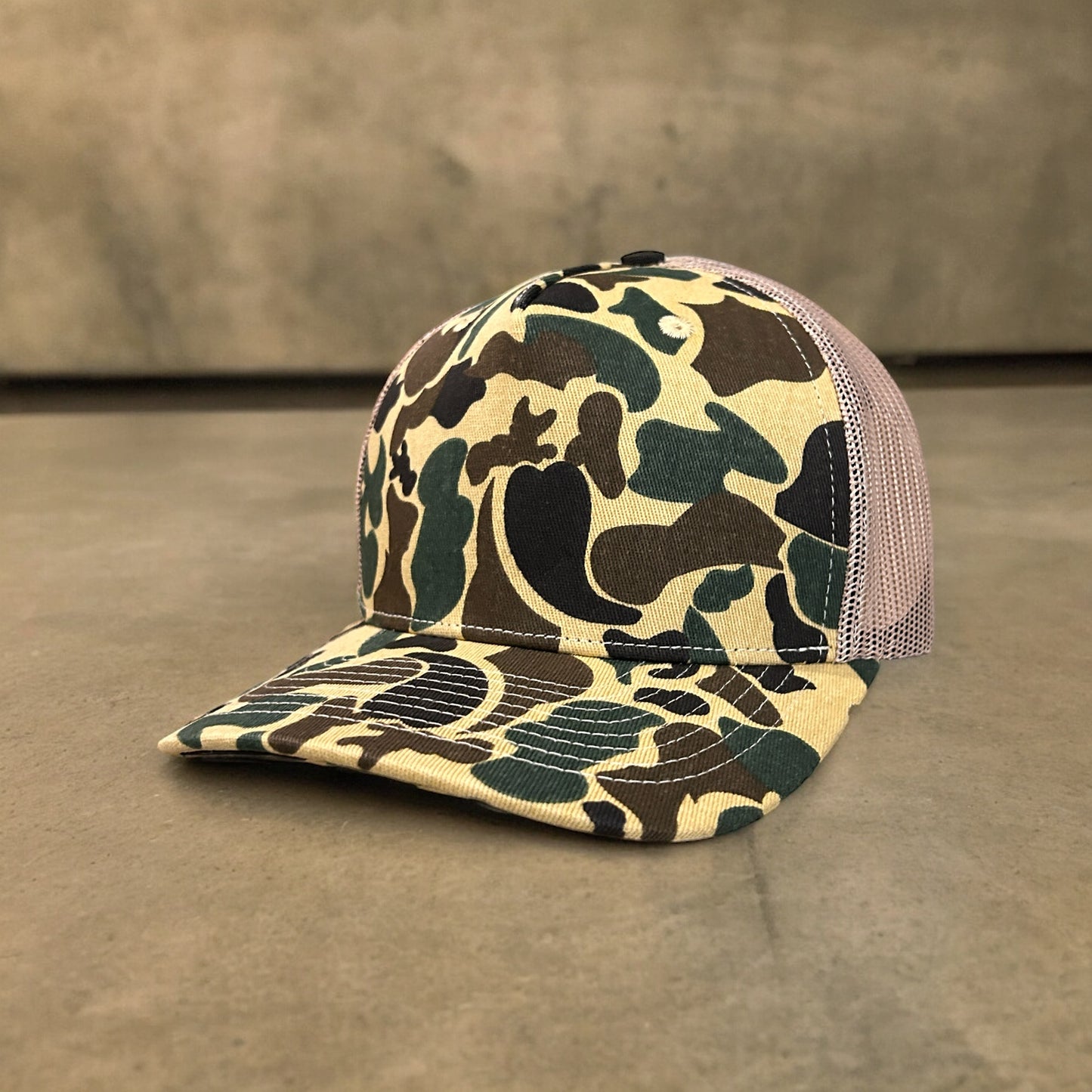 Vintage Duck Camo Leather Patch Aspen Hat Camo Hat Von Burton Supply