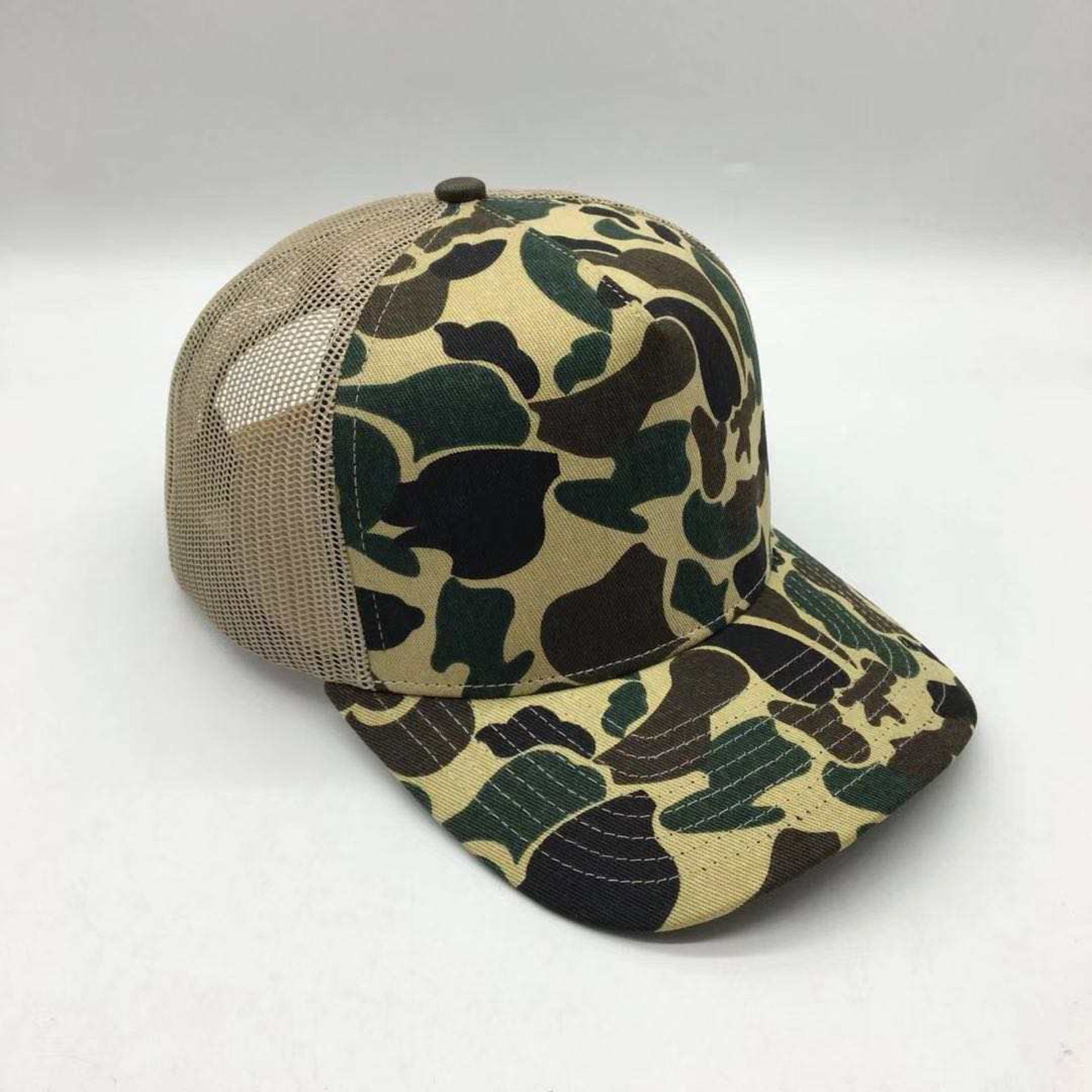 Vintage Duck Camo Leather Patch Aspen Hat Camo Hat Von Burton Supply