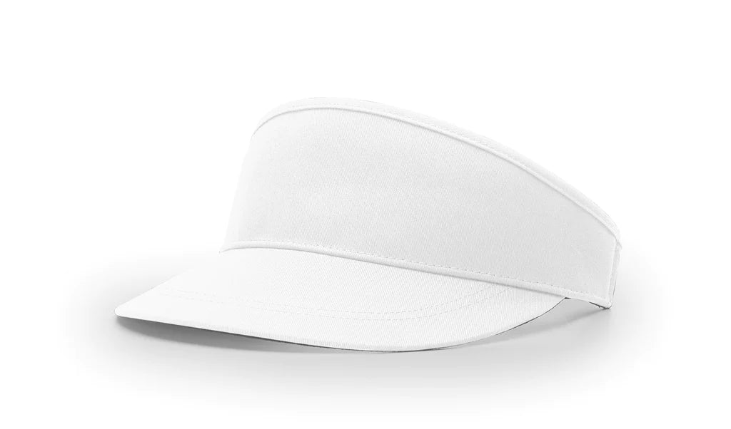 Richardson 715 Golf Leather Patch Visor Golf Visor Richardson White