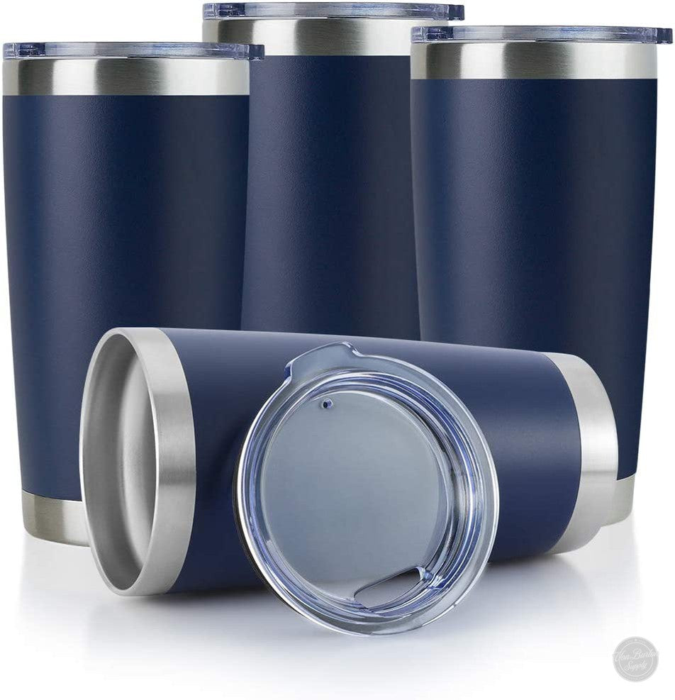 Custom Engraved 20 oz Tumblers Von Burton Supply Navy