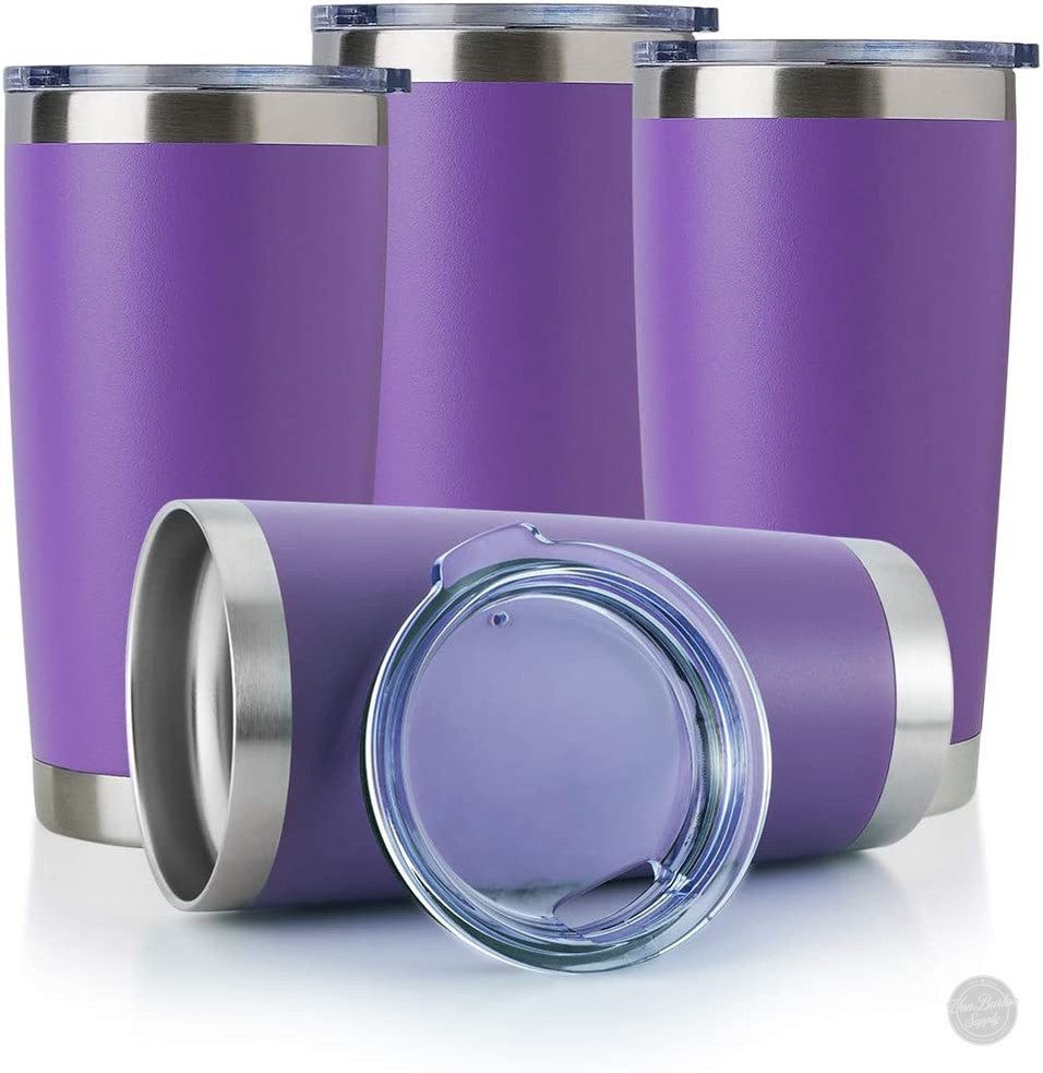 Custom Engraved 20 oz Tumblers Von Burton Supply Purple