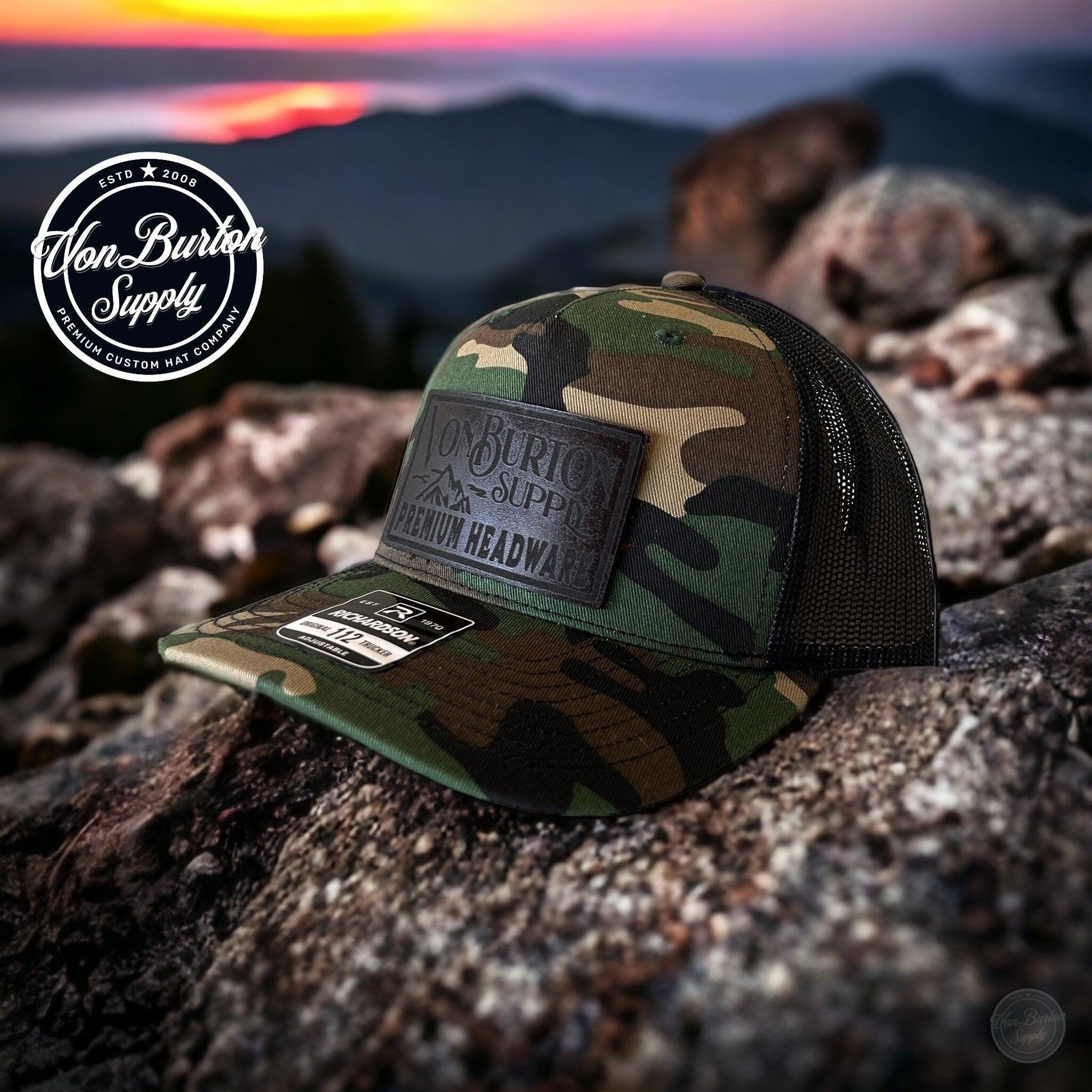 Camo hats store with custom logo